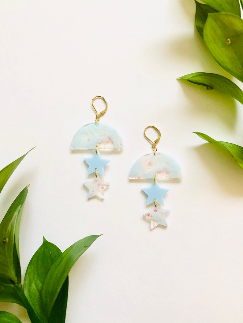 Jelly Star Fish Resin Earrings