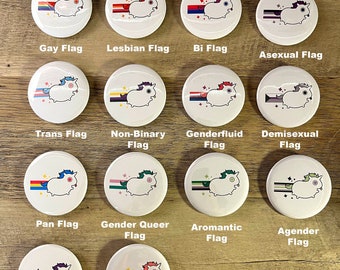 Pin's Fierté LGBTQ+ représentant une licorne