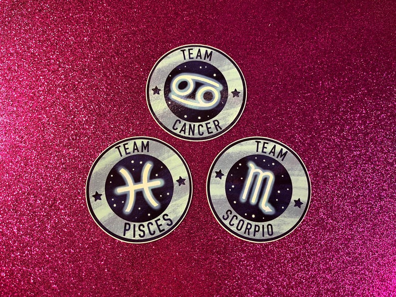 Team Birth Sign Cancer Team Zodiac Sticker - Etsy