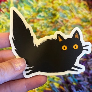 Glow in the Dark Black Cat Sticker