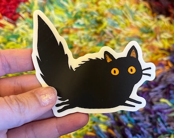 Glow in the Dark Black Cat Sticker