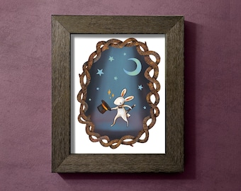 Magician Bunny Art Print