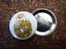Garden Bunny in a Bottle Button Pin 
