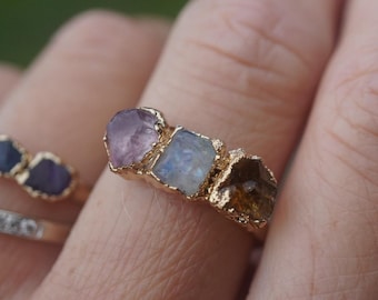 Birthstone Ring gift for mothers day gift push present jewelry gift for birthday gift for anniversary new mom gift birthstone jewelry