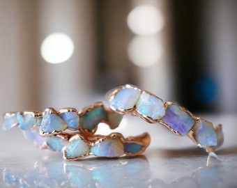 Opal Ring, October Birthstone Ring, opal jewelry, birthstone jewelry, opal stacking band, opal gift, opal jewelry, opal