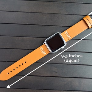 Personalized Leather Apple Watch Band, Fitbit Versa 1 & 2, Custom Logo Text, Monogrammed Apple watch straps for 38mm 40mm 42mm and 44mm image 6