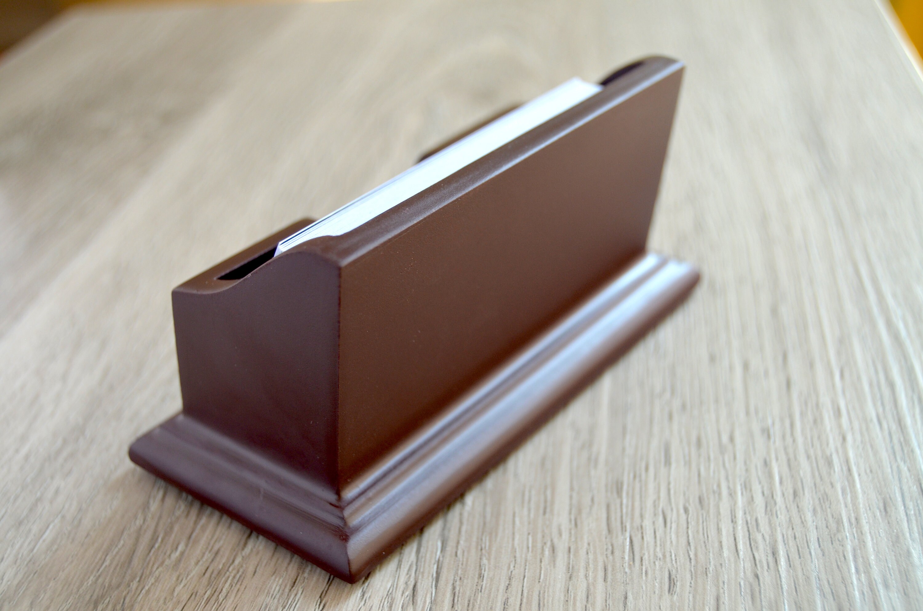 Personalized Business Card Holder Desk Name Plate Custom Etsy