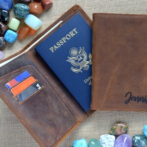 Cartera de pasaporte de cuero personalizada, funda de pasaporte desgastada, cartera de pasaporte de cuero personalizada, cartera de viaje de cuero, cubierta del titular del pasaporte