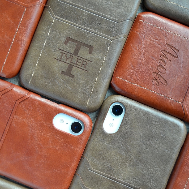 Personalized Leather Phone Case Etsy