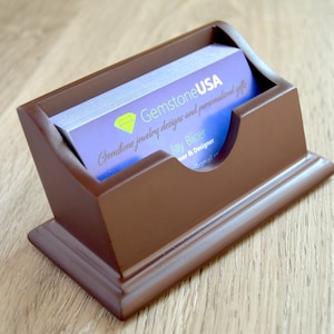 Personalized Business Card Holder - Desk Name Plate - Custom Engraved Card Holder - Custom Logo or Text. NEXT DAY Shipping, USA Seller