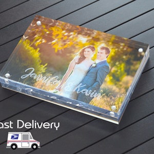 Personalisierter Bilderrahmen 4x6 oder 5x7 zoll Acryl Magnetischer Desktop Fotorahmen für Hochzeit, Staffelung, Geburtstag, Dekoration, Babyparty