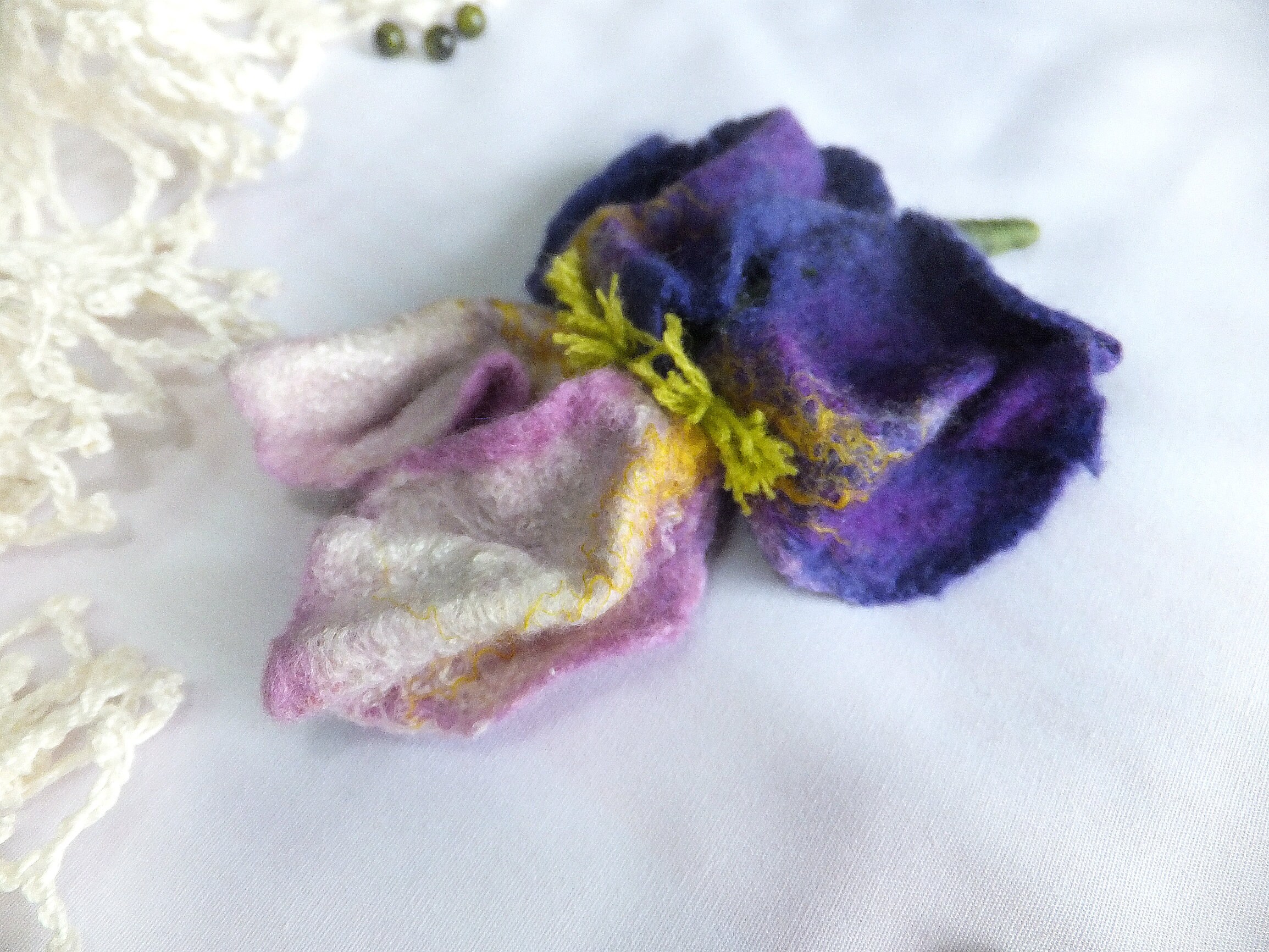 Flower iris Felted brooch Purple iris Violet brooch Wool Etsy