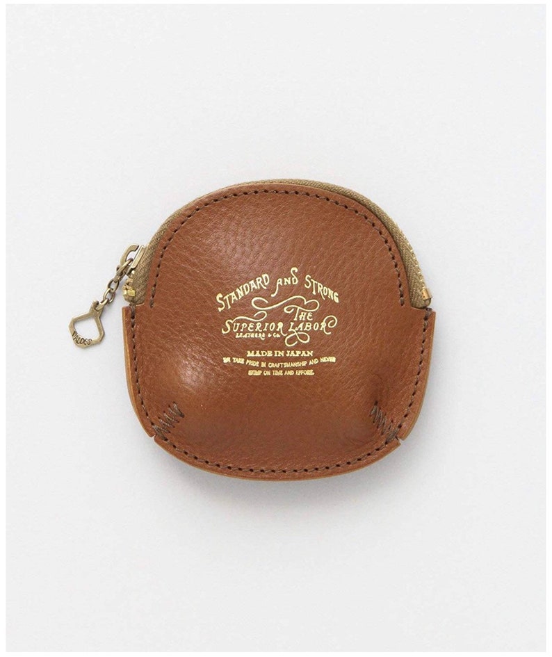 TSL Handmade Genuine Leather Round Zipper Coin Purse Pouch The Superior Labor
