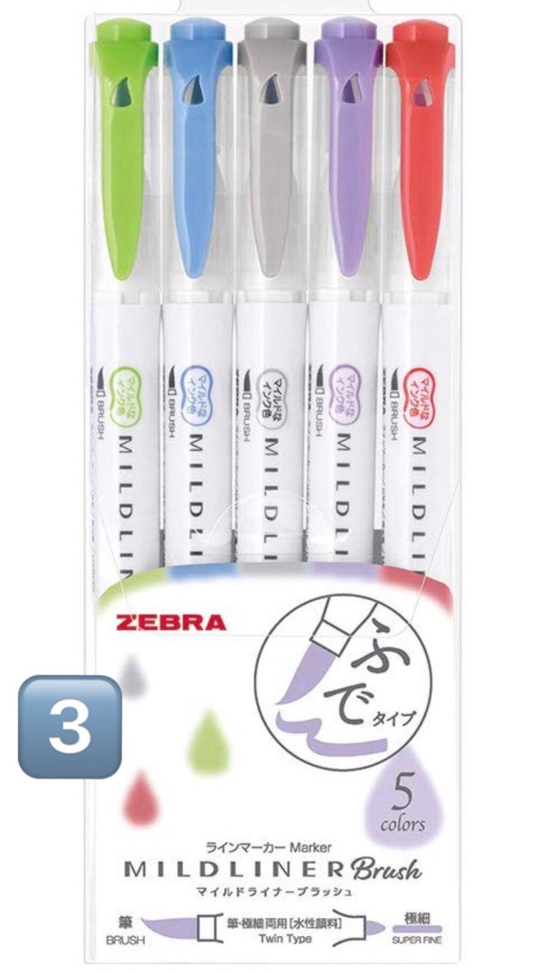 Zebra Mildliner Brush Pens Highlighters