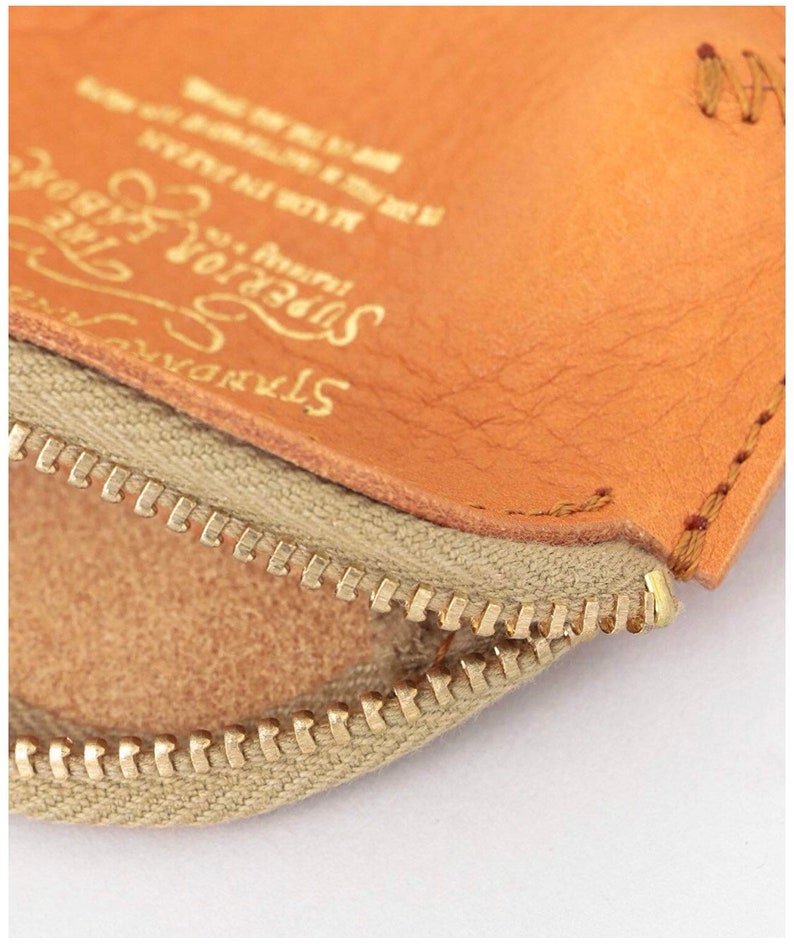 TSL Handmade Genuine Leather Round Zipper Coin Purse Pouch The Superior Labor