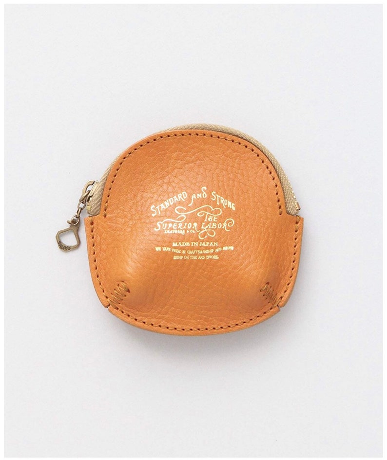 TSL Handmade Genuine Leather Round Zipper Coin Purse Pouch The Superior Labor