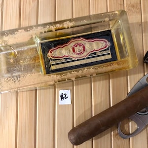 Handmade Resin Cigar Afficionado Smoker Ashtray, Smoke Room Gift, First Responder and Police Smoker Gift