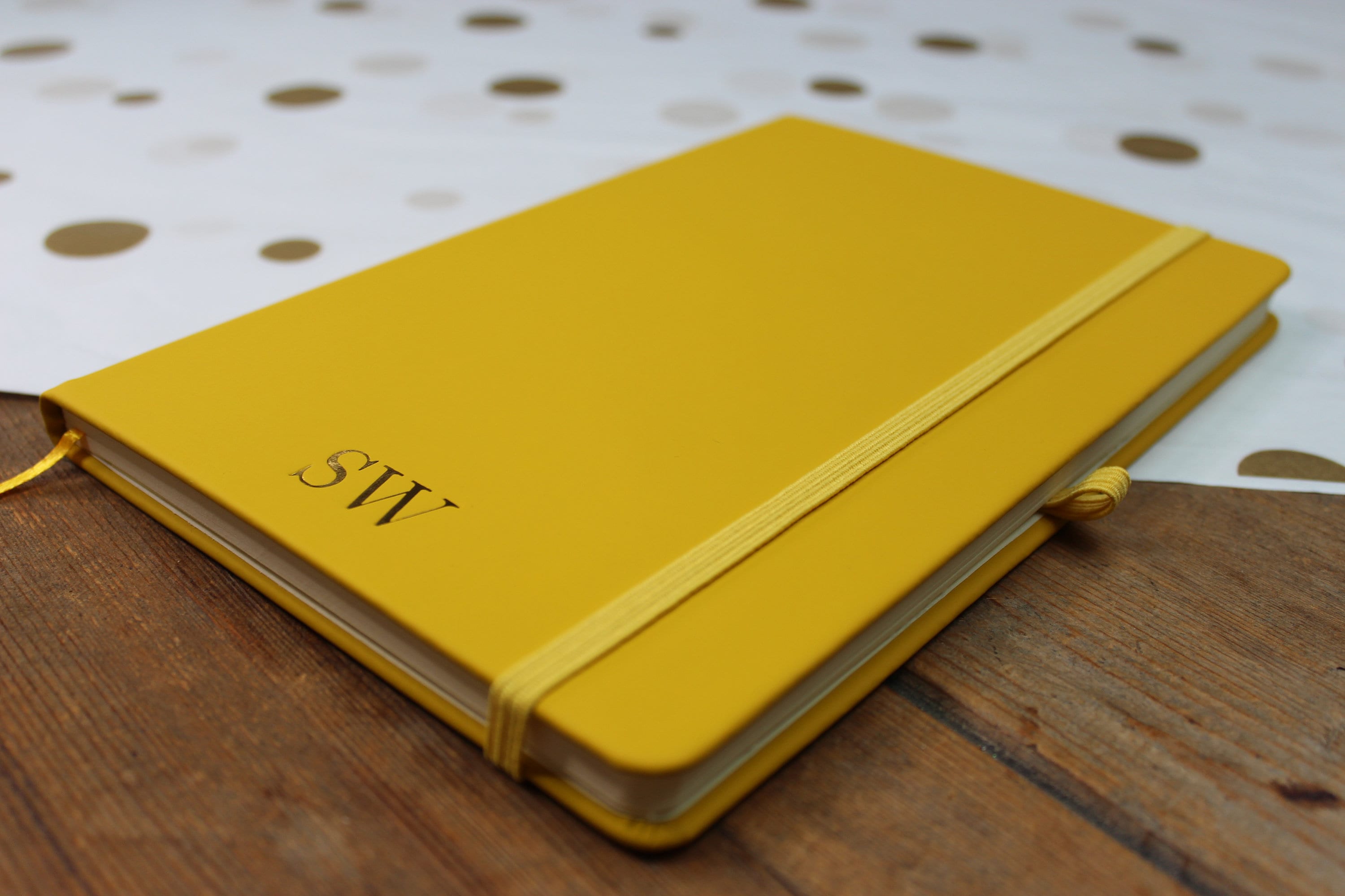 Personalised Yellow A5 Notebook Yellow Monogram Journal Etsy UK