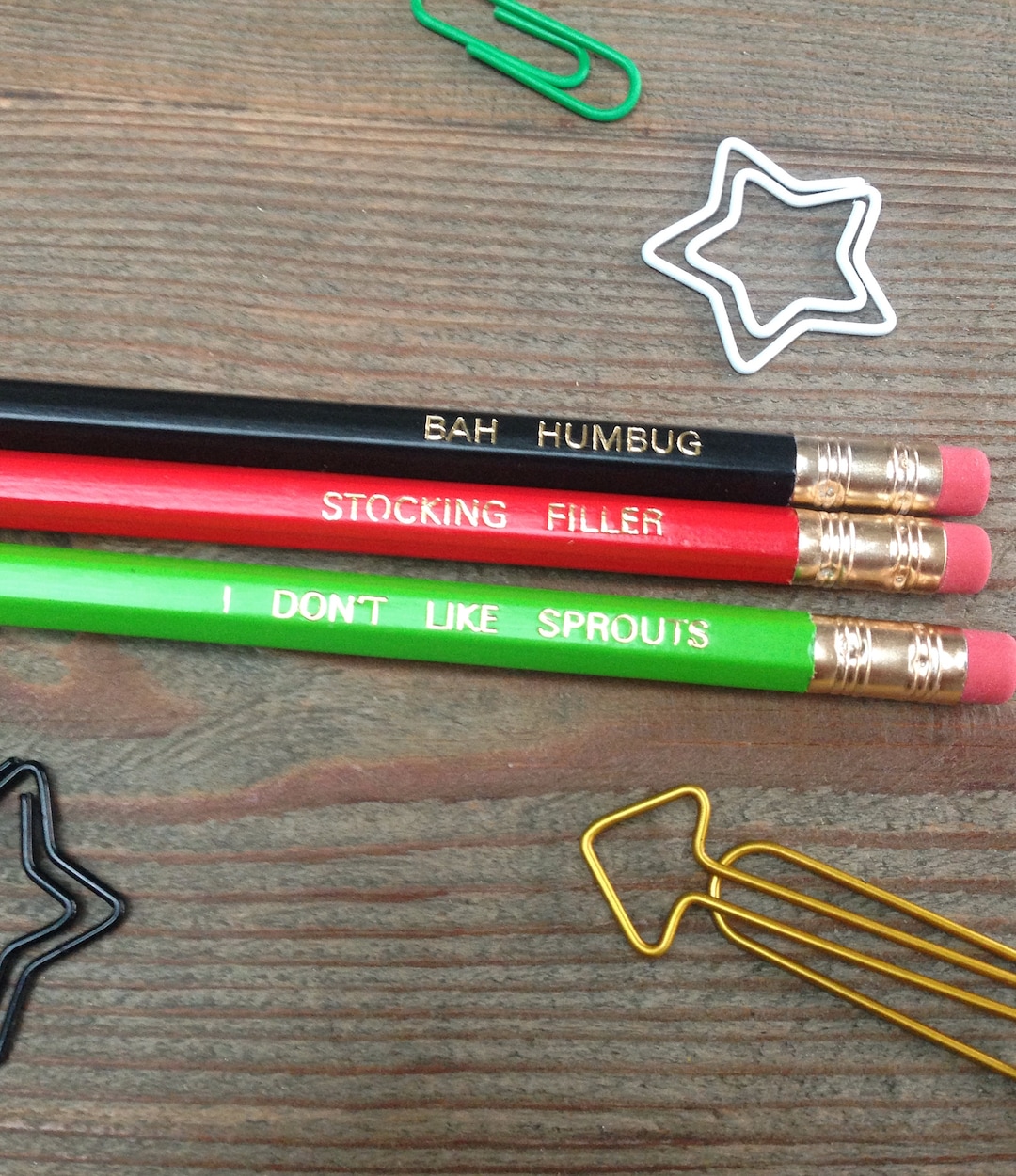 Christmas Pencils Engraved Pencils Imprinted Pencils Bah Etsy UK