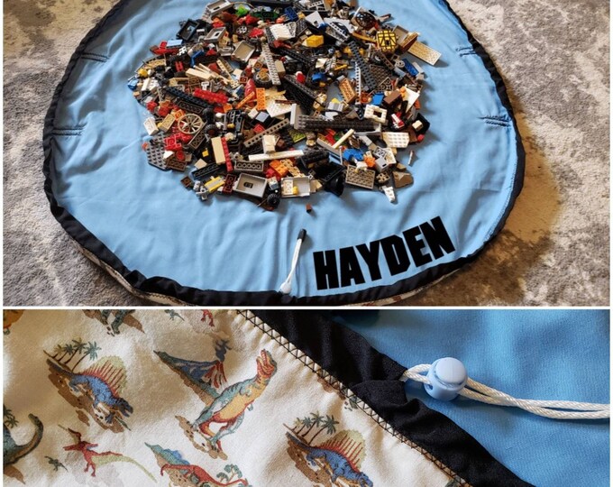 37 Inch, Custom Lego Mat, Swoop Bag, Drawstring Lego Bag, Travel Toys, Lego Travel Bag
