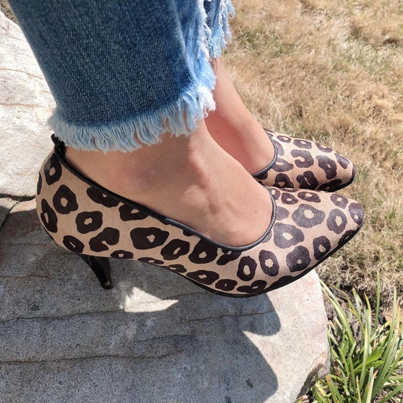 high heels animal print