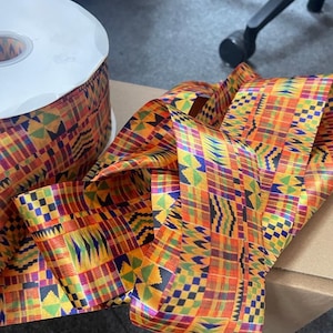 African print ribbon african Ankara kente 3 yards ribbon Ankara ribbon kente ribbon african clothing African print