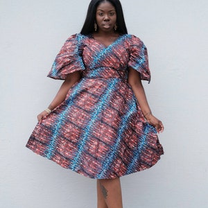 ON SALE African clothing for women ankara knee length Dress Ankara print African attire Afrcan clothing African fashion