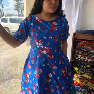 African clothing for woman ankara print dress short sleeves Ankara African dress African attire African fashion African wear