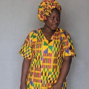African dress for women ankara kente short sleeve Dress African dress  African fashion African clothing