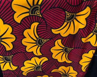 African fabric 6 yards Ankara floral print Ankara kente fabric, African for clothing african attire