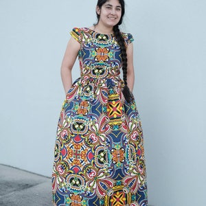 Ankara dress African women ankara maxi summer Dress Ankara African dress Full length Dress African fashion African style