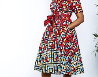 African clothing for women Ankara wrap dress  African fashion African clothing African Ankara, African wears, African dress african attire