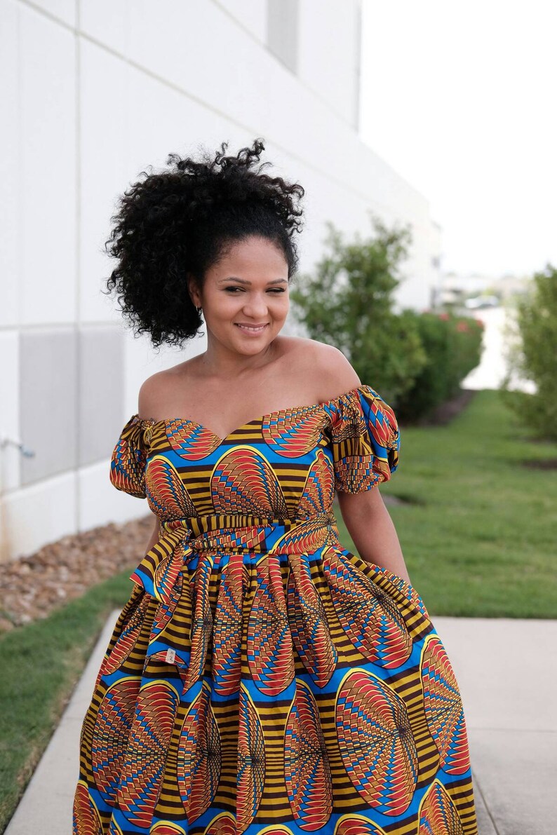 Ankara Dress Women African Ankara Maxi off Shoulder Dress - Etsy