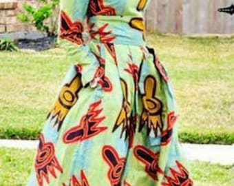 ON SALES African clothing for women print women ankara long sleeve maxi Dress African dress  African fashion African clothing African attire