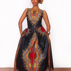 African dress for women ankara print dress maxi Dress dress Ankara African dress Afrcan clothing African fashion