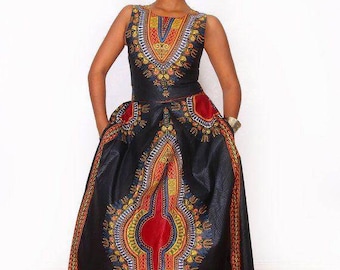African dress for women ankara print dress maxi Dress dress Ankara African dress Afrcan clothing African fashion