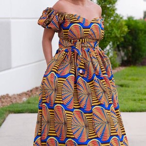 Ankara dress African ankara print women maxi Dress dress Ankara African dress Full length Afrcan clothing African fashion Party Dress