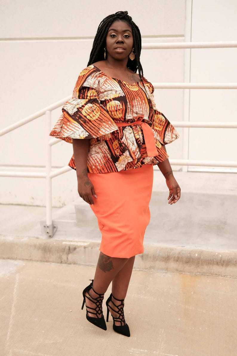 peplum top pencil skirt
