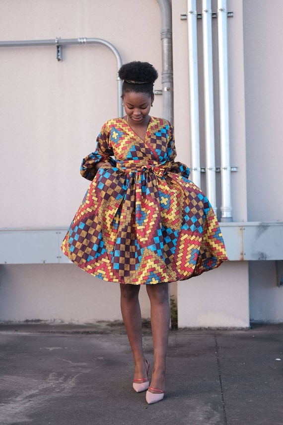 knee length ankara dresses