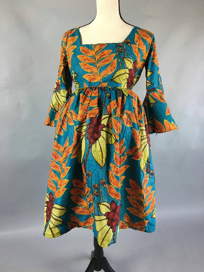 SALESAfrican print women ankara print dress print bell sleeve African dress African fashion