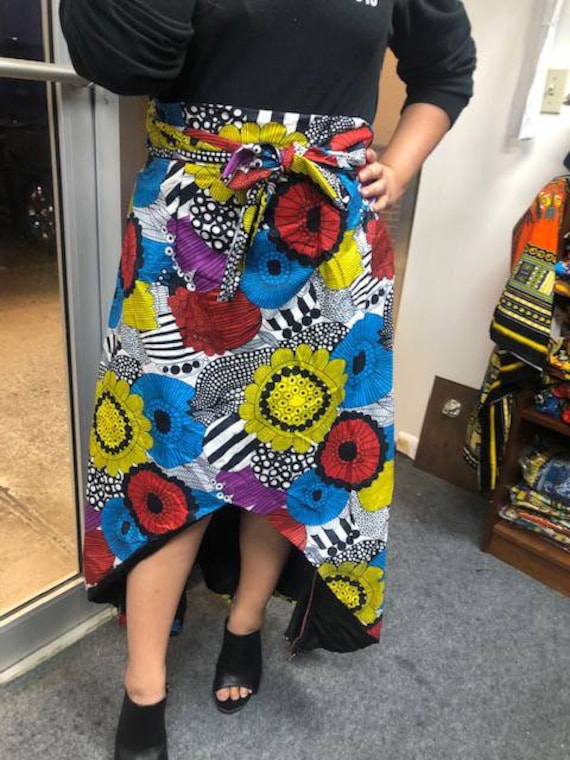 African Clothing for Women African Ankara Skirt High Low Length