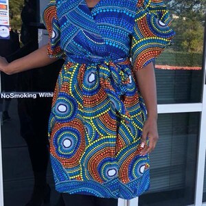 African clothing for women Ankara wrapping dress African fashion, African clothing African attire African party dress Ankara dress