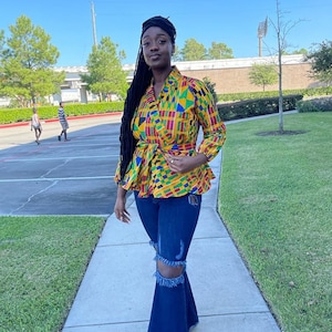 African ankara Kente top for women African fashion African clothing for women African Ankara, African wears, African dress african attire