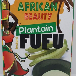 Organic Gluten Free Fufu Flour, African Beauty Plantain Fufu. Real plantain 100% natural