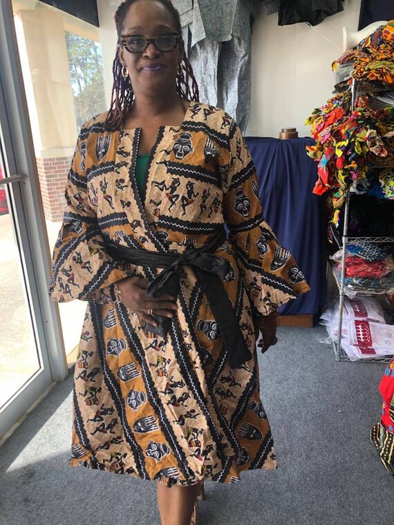 African Kente Dress, African Women Clothing, African Attire, African Fashion.  