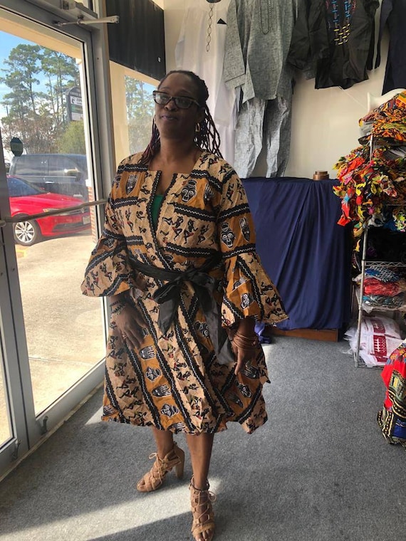 African kente dress, African women clothing, African attire, African  fashion.