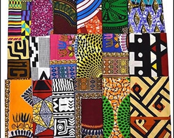 African fabric 6 fat quarter randomly picked Ankara print Ankara kente fabric, African for clothing, quilts african attire patches work