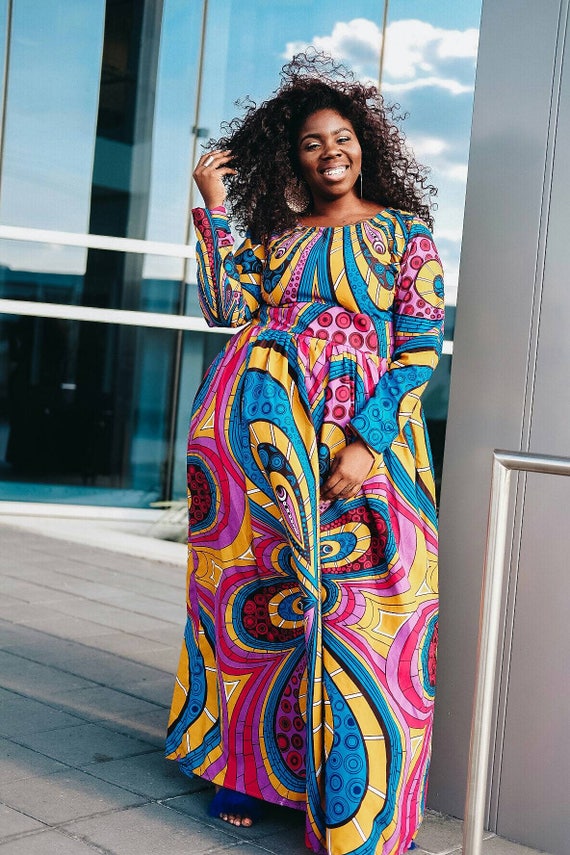 long sleeve ankara dresses