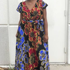 African clothing for women African ankara long dress African full length maxi Dress Ankara print African dress  African attire party dress