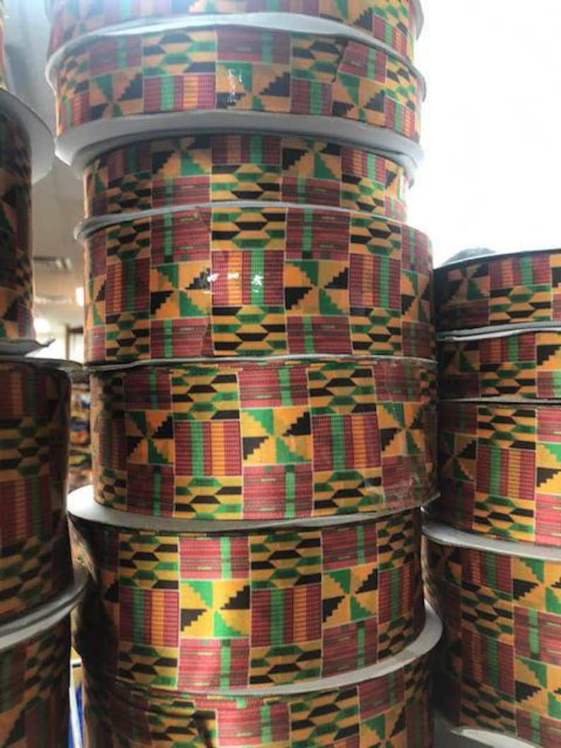 African Print Ribbon African Ankara Kente 3 Yards Ribbon Ankara Ribbon ...
